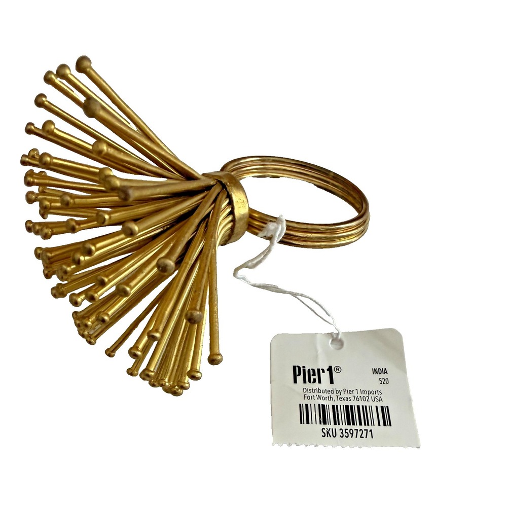 Pier One Imports Brass Napkin Ring Set of ONE‎ Mid Century Modern New!